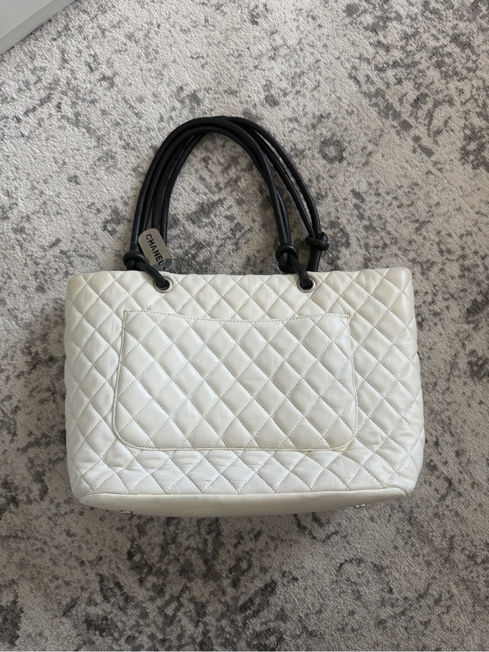 CHANEL Cambon 2004-2005 Beige Calfskin Leather Tote Shoulder Bag - Picture 8 of 16